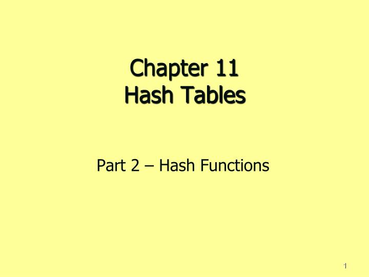 chapter 11 hash tables