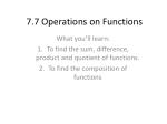 7.7 Operations on Functions - slide 1