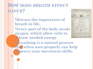 How does breath effect dance?