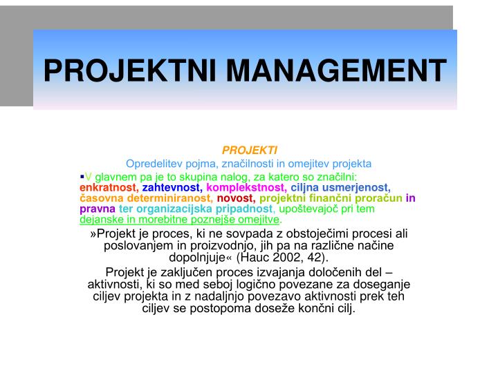 projektni management