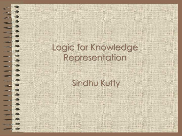 logic for knowledge representation