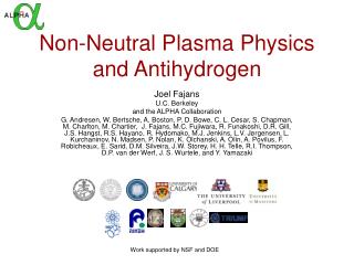 Non-Neutral Plasma Physics and Antihydrogen