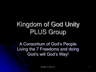 Kingdom of God Unity PLUS Group