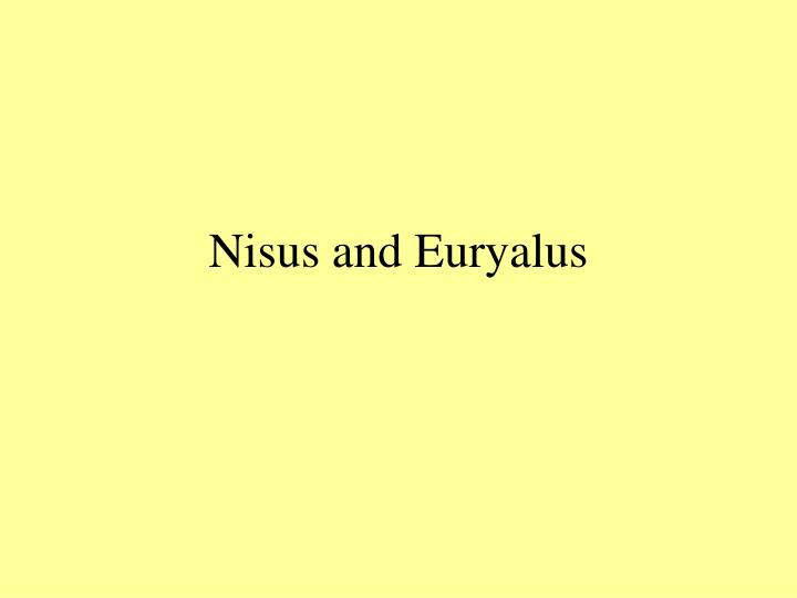 nisus and euryalus