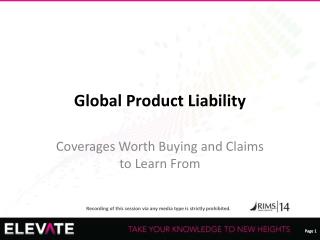 global product liability