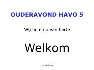 ouderavond havo 5