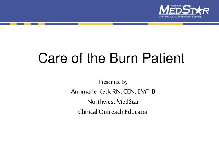 care of the burn patient