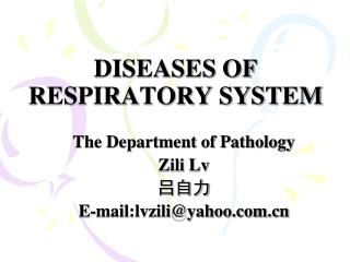 DISEASES OF RESPIRATORY SYSTEM