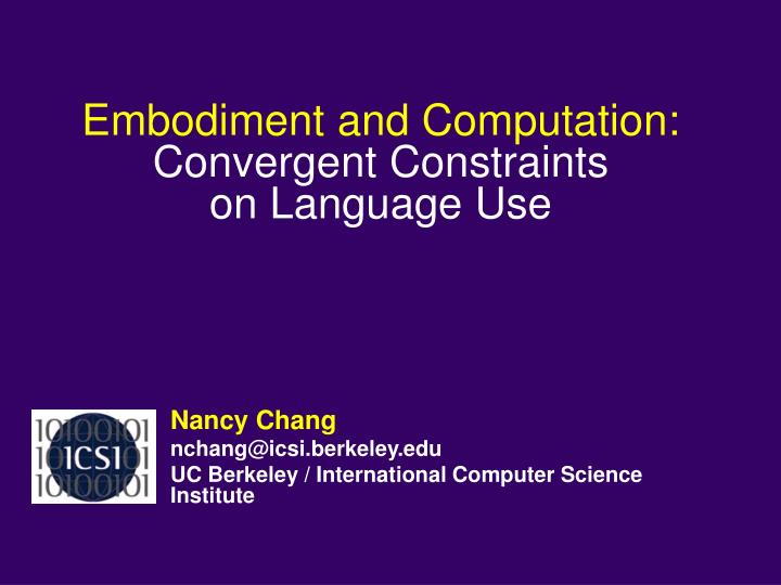 embodiment and computation convergent constraints on language use