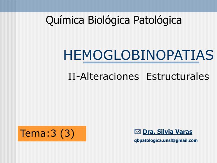 hemoglobinopatias