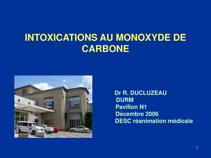 intoxications au monoxyde de carbone