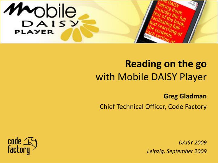 reading on the go with mobile daisy player