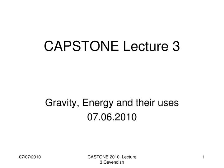 capstone lecture 3