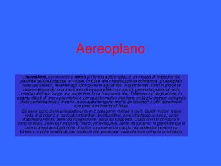 aereoplano