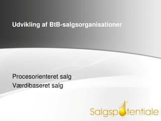 udvikling af btb salgsorganisationer