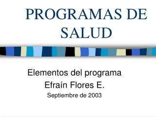 programas de salud