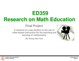 ED359 Research on Math Education