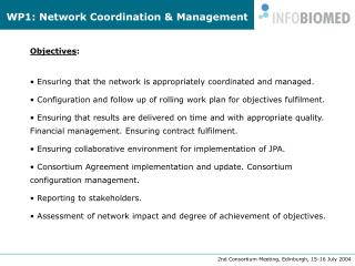 2nd Consortium Meeting, Edinburgh, 15-16 July 2004