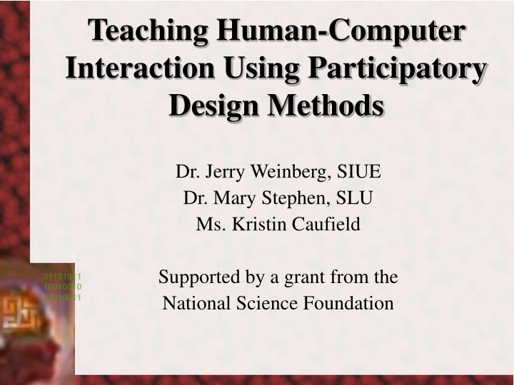 teaching human computer interaction using participatory design methods