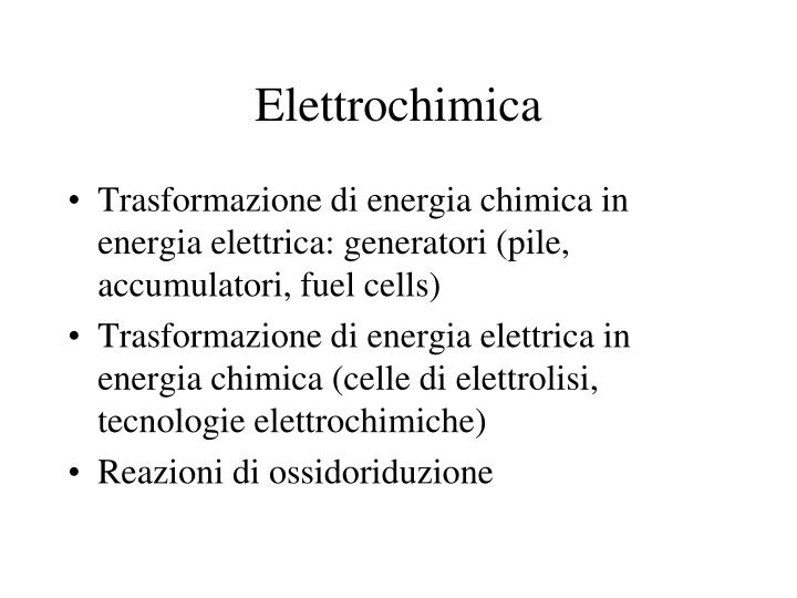 elettrochimica