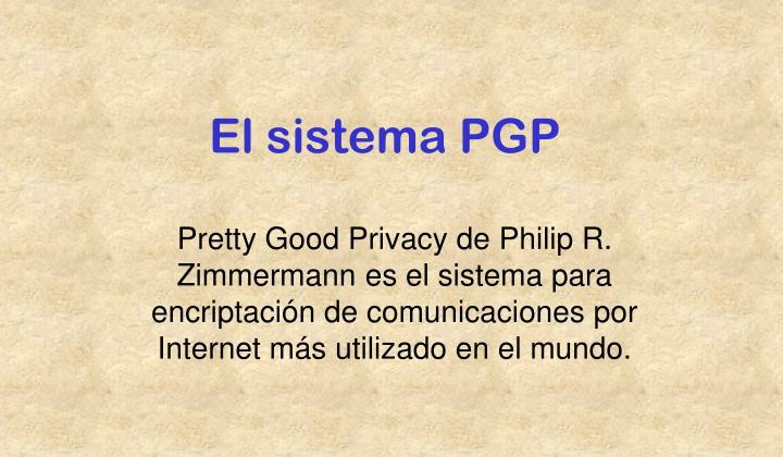 el sistema pgp