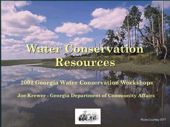 water conservation resources