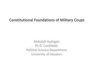 Constitutional Foundations of Military Coups