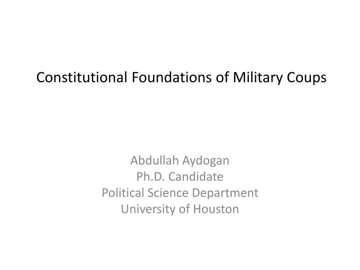 constitutional foundations of military coups