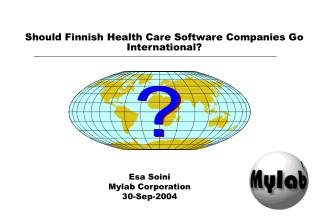 Should Finnish Health Care Software Companies Go International?