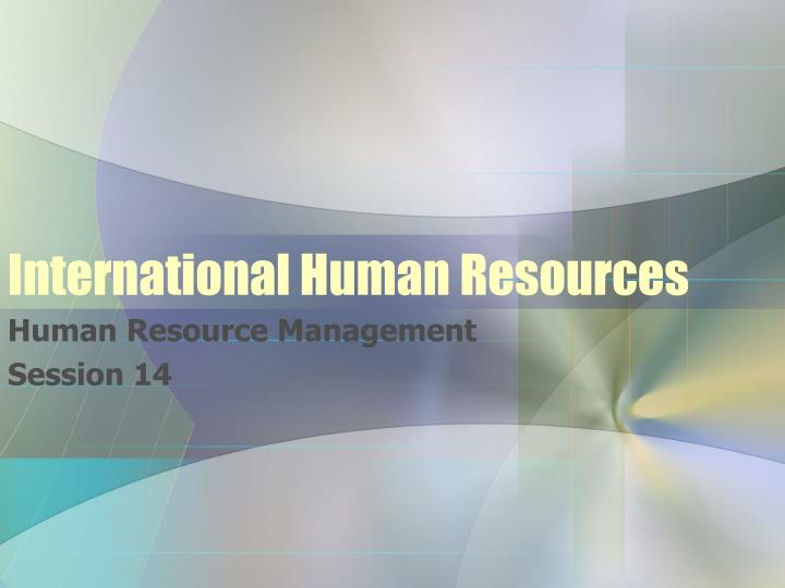 international human resources
