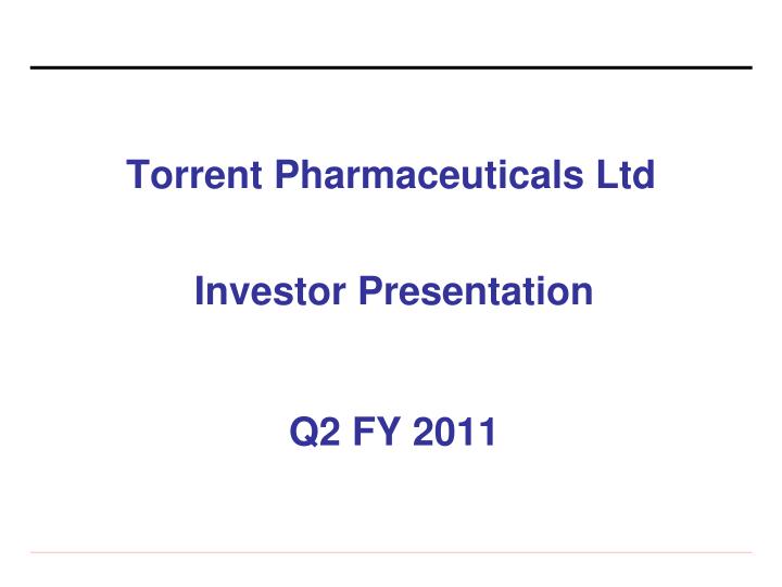 torrent pharmaceuticals ltd