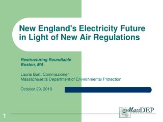 New England's Electricity Future in Light of New Air Regulations