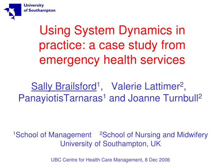 using system dynamics in practice a case study from emergency health services