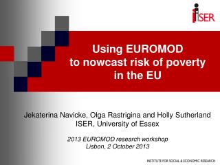Using EUROMOD to nowcast risk of poverty in the EU