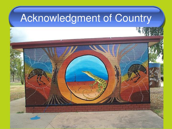 acknowledgment of country