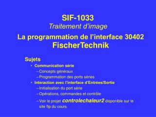 la programmation de l interface 30402 fischertechnik