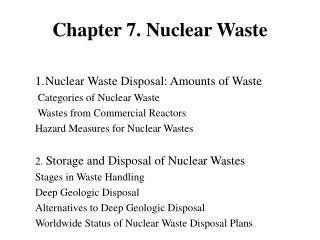 Chapter 7. Nuclear Waste