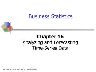 Chapter 16 Analyzing and Forecasting Time-Series Data