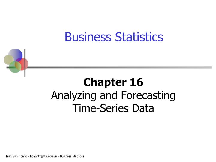 chapter 16 analyzing and forecasting time series data