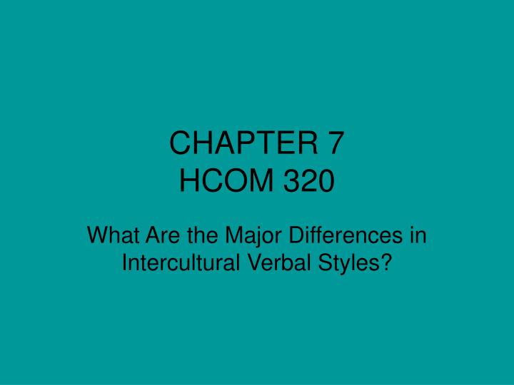 chapter 7 hcom 320