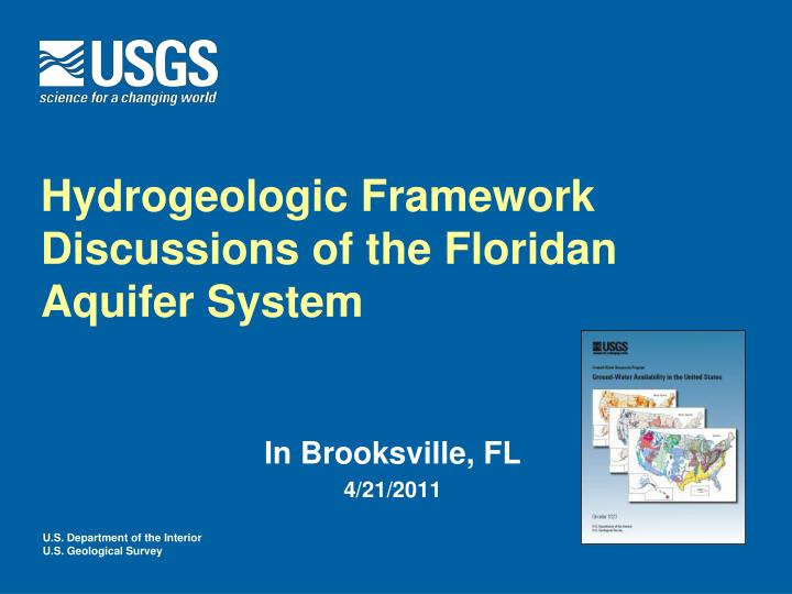 hydrogeologic framework discussions of the floridan aquifer system