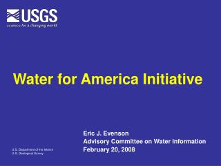 Water for America Initiative