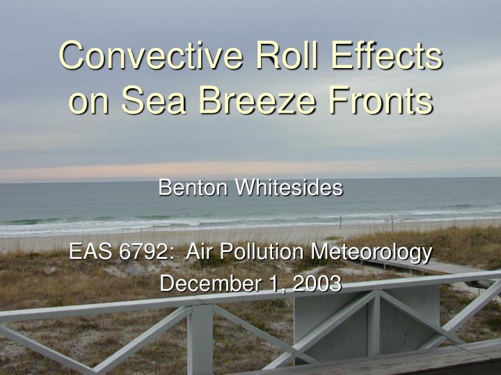 convective roll effects on sea breeze fronts