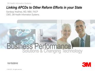 Linking APCDs to Other Reform Efforts in your State
