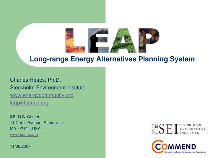 long range energy alternatives planning system