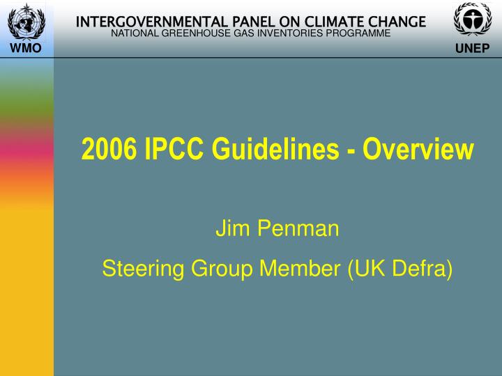 2006 ipcc guidelines overview