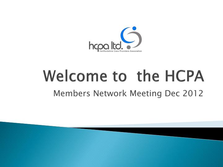 welcome to the hcpa