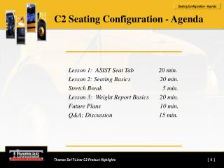 C2 Seating Configuration - Agenda