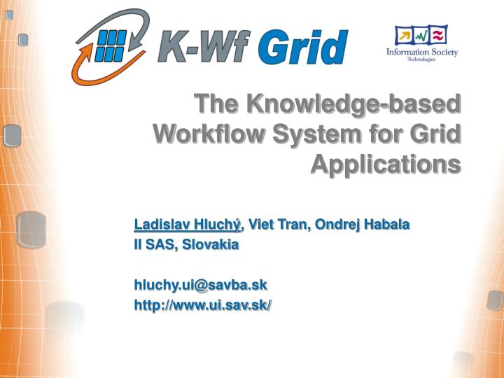 the knowledge based workflow system for grid applications
