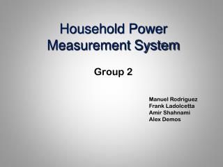 Household Power Measurement System